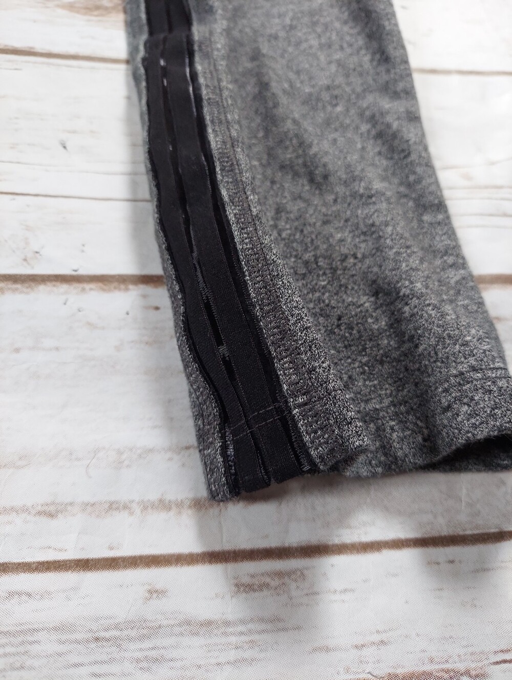 PINK Full Length Gray Leggings Black Mesh Trim Women's L - Picture 5 of 12
